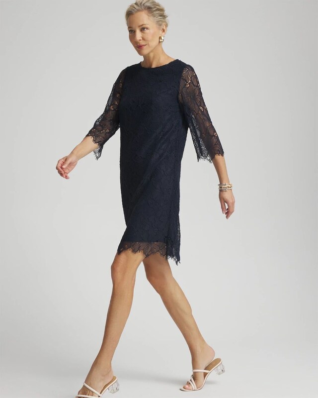 Floral Lace Shift Dress - image 2